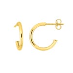 14mm Halbcreolen 750/18 K Gelbgold 1.6mm