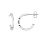 14mm Demi-créoles or gris 750/18 ct 1.6mm