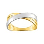 Damenring 750/18 K Gelbgold bicolor