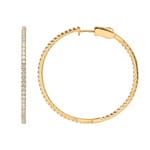 2.00ct Diamond Hoop Earrings 750/18 K Yellow Gold