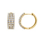 2.00 Karat Diamant-Kreolen 750/18 K Gelbgold Ø 17mm
