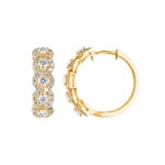 2.00 carats diamants créoles or jaune 750/18 ct Ø 22mm
