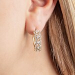 2.00ct Diamond Hoop Earrings 750/18 K Yellow Gold Ø 22mm - OR-69549-GG