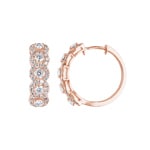 2.00 carats diamants créoles or rosé 750/18 ct Ø 22mm