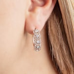 2.00ct Diamond Hoop Earrings 750/18 K Rose Gold Ø 22mm - OR-69549-RG