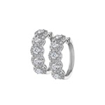 2.00ct Diamond Hoop Earrings 750/18 K White Gold Ø 22mm - OR-69549-WG