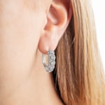 2.00ct Diamond Hoop Earrings 750/18 K White Gold Ø 22mm - OR-69549-WG