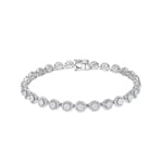 2.00 Karat Diamanten Halo Tennisarmband 750/18 K Weissgold
