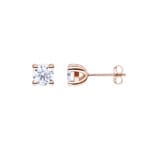 2.00 carats diamants GIA clous d'oreilles solitaire or rosé 750/18 ct, 4 griffes