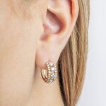 2.02ct Diamond Hoop Earrings 750/18 K Yellow Gold Ø 16mm - OR-69277-GG