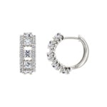 2.02 Karat Diamant-Kreolen 750/18 K Weissgold Ø 16mm