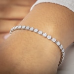 2.04 carats diamants bracelet rivière or gris 750/18 ct - AR-69425-WG