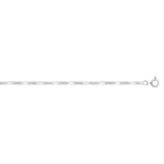 2.0mm Figarokette 3+1 375/9 K Weissgold