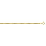 2.0mm Bracelet corde or jaune 375/9 ct semi-massif