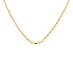 2.0mm Rope Chain Semi Solid 750/18 K Yellow Gold - KE-H200