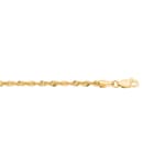 2.0mm Rope Chain Semi Solid 750/18 K Yellow Gold - KE-H200
