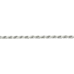 2.0mm Rope Chain Solid 750/18 K White Gold - CCO2002
