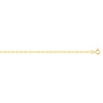 2.0mm Bracelet gourmette cheval or jaune 375/9 ct