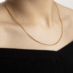 2.1mm Ankerkette geschliffen 750/18 K Gelbgold - CAN1013