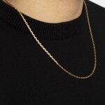 2.1mm Ankerkette geschliffen 750/18 K Gelbgold - CAN1013