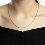 2.1mm Ankerkette geschliffen 750/18 K Gelbgold - CAN1013