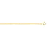 2.1mm Collier gourmette diamantée or jaune 375/9 ct
