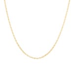 2.1mm Collier forçat miroir or jaune 750/18 ct