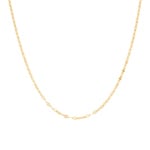2.2mm Collier florentine or jaune 750/18 ct