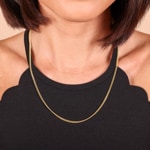 2.2mm Collier gourmette limée or jaune 750/18 ct - KEP6022