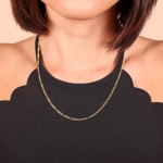 2.3mm Collier figaro or jaune 750/18 ct - KEF6023