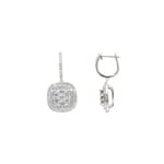 2.50ct Diamond Hoop Earrings 750/18 K White Gold