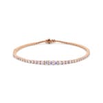 2.51ct Diamonds Gradient Tennis Bracelet 750/18 K Rose Gold