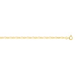 2.5mm Figaroarmband 1+1 375/9 K Gelbgold