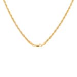 2.6mm Rope Chain Semi Solid 750/18 K Yellow Gold - KE-H260