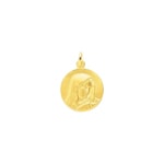 Pendentif or jaune 750/18 ct Ø 17mm, Vierge