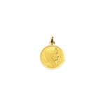 Anhänger 750/18 K Gelbgold 17mm, Madonna