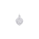 Pendant 750/18 K White Gold 13x15mm, Saint Christopher