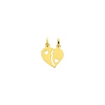 Pendentif or jaune 750/18 ct 14x13mm, Cœurs