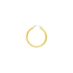 Hoop Earrings 750/18 K Yellow Gold 3mm Ø 25mm
