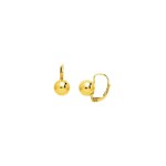 Boucles d'oreilles or jaune 750/18 ct creux Ø 8mm