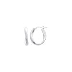Hoop Earrings 750/18 K White Gold Fantasy 20 x 23mm