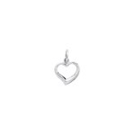Pendentif or gris 750/18 ct 14x14mm, Cœur
