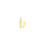 Pendentif or jaune 750/18 ct, Lettre U