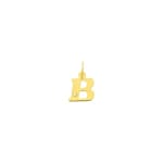 Pendentif or jaune 750/18 ct avec diamant 0.01ct., Lettre B