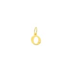 Pendentif or jaune 750/18 ct avec diamant 0.01ct., Lettre O