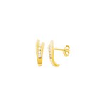 Ohrstecker 750/18 K Gelbgold mit Zirkonia Trilogie
