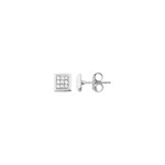 Ohrstecker 750/18 K Weissgold mit Diamanten 0.08ct. H/p1