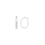 Kreolen 750/18 K Weissgold mit Diamanten 0.40ct. H/si, Baguette