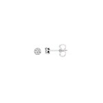 Stud Earrings 750/18 K White Gold with Diamonds 0.15ct. H/p1