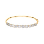 3.00 carats diamants bracelet jonc or jaune 750/18 ct